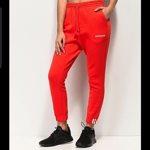Red adidas Joggers